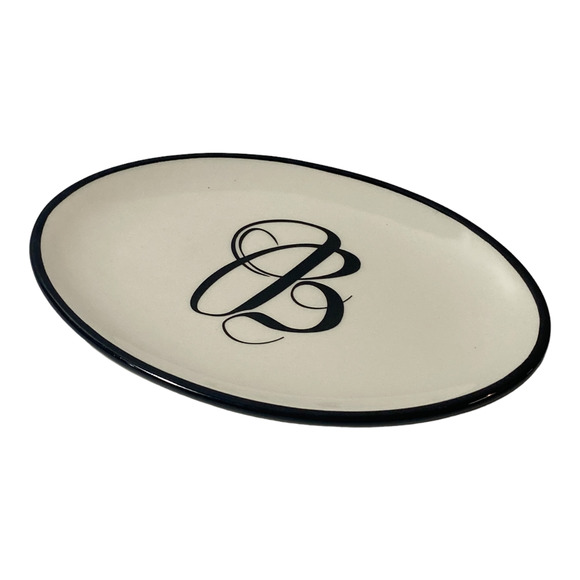 Mud Pie Soap Dish Letter B Initial Monogram Coin Trinket Holder 5.5x3.75x.75" - Picture 5 of 5